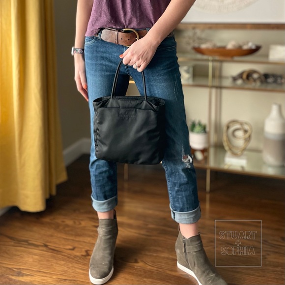 Vintage 90s Y2K Black Nylon Prada Bag B8490 Borsa in Tessuto Metropoli Tote - Picture 13 of 15